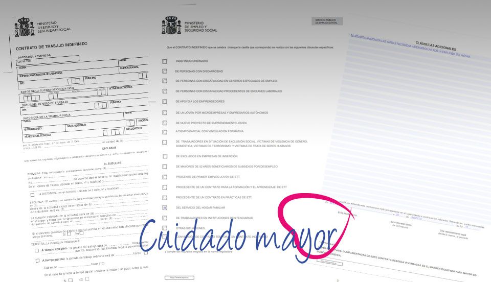 Modelo contrato cuidadora ancianos - Cuidado mayor